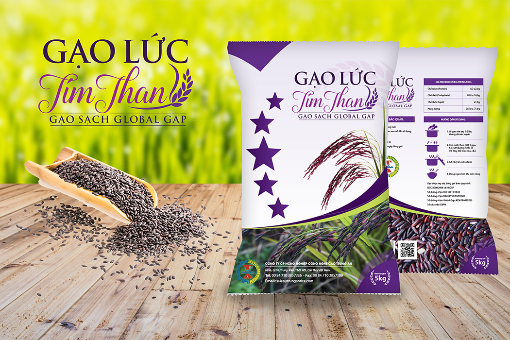 TRUNG AN - Thiết kế hệ thống bao bì sản phẩm gạo